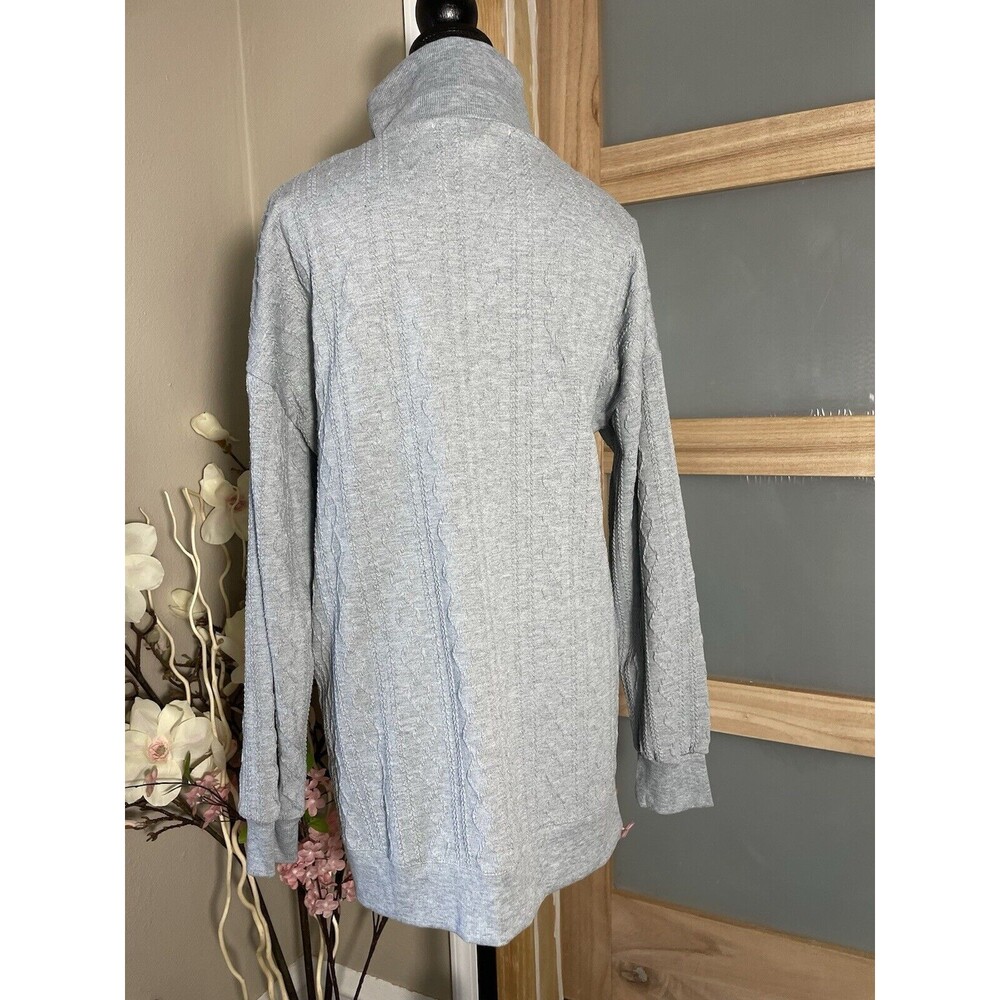 French Laundry Cowl Neck Pullover Sweater Womens Medium Knit Asym Button Cabin - Picture 6 of 8